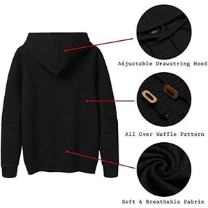 เสื้อฮู้ดดี้วาฟเฟิล ผ้าฝ้าย 100% สำหรับฤดูหนาว เนื้อผ้านุ่มสบาย ใส่สบาย ทรงลำลอง ระบายอากาศได้ดี เป็นมิตรกับสิ่งแวดล้อม ทรงปกติ ใช้ได้ทุกวัน - Product Image 6