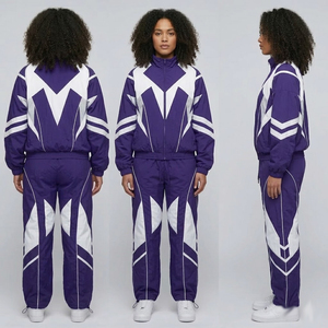 Women Oversized Windbreaker Tracksuit / Windbreaker With Zipper <b>Jacket</b> Baggy Pants Rain Two Piece - Waterproof Tracksuit <b>Ladies</b> - Product Image 1