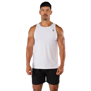 <b>Mens</b> <b>White</b> Sleeveless Gym Tank Top Muscle Fit Workout Training Fitness <b>Vest</b> Breathable Sportswear OEM Bulk - Product Image 1