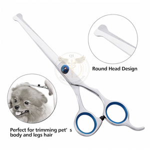 4 Pcs Portable Pet <b>Dog</b> Grooming <b>Scissors</b> Set 6.5" Tips Straight Curved Stainless Steel Sharp Blades Case Comb-Multifunctional - Product Image 4