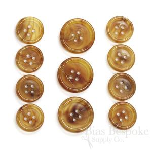 High Quality Custom Round 4-Hole Buffalo Horn Animal Style Durable <b>Handmade</b> Sewing Buttons for <b>Clothes</b> Shirt Suit - Product Image 6