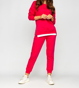 Conjunto de 2 piezas de sudadera de algodón 100% liso con hombros caídos, corte regular, logotipo personalizado impreso y bordado, ideal para invierno, venta al por mayor. - Product Image 1