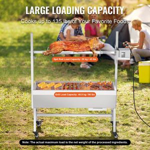 Griglia Girarrosto Elettrica da 35 Pollici con Motore da 42W, Capacità 40 kg per Maiale Intero e Agnello, in Acciaio Inossidabile - Product Image 3