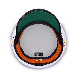Casquette à visière blanche pour homme avec badge brodé, visière noire, chapeau d'uniforme professionnel, casquette de marchand en gros - Product Image 2