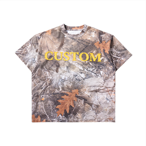 OEM ODM Men's <b>Camouflage</b> Sublimation <b>T</b>-<b>Shirt</b> Short Sleeve O-Neck Tee Custom Yellow Text Graphic Top Manufacture Custom Logo - Product Image 1