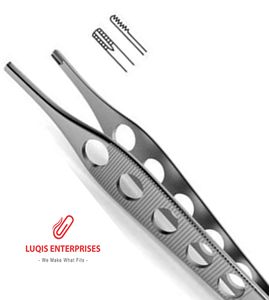 Pinzas Adson Brown con Orificios Fenestrados, Pinzas Quirúrgicas de Acero Inoxidable, Instrumento Médico - Product Image 2