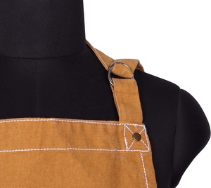 Leather Bib <b>Apron</b> With Multiple Pockets For Barbers And Pet Groomers Workwear Classic Style - Product Image 4
