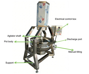 Wok totalmente automático con agitación automática y camisa de vapor. - Product Image 4