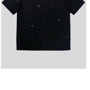 Camisa de Hombre con Logotipo Personalizado, con Pedrería, Cristales Brillantes, Diamantes, de Algodón Ligero Premium, Corte Cuadrado, Manga Corta, Venta al Por Mayor - Product Image 4