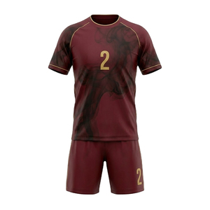 ชุดยูนิฟอร์มฟุตบอลแบบซับลิเมชั่นสั่งทำ OEM คุณภาพดีเยี่ยม ระบายอากาศได้ดี สำหรับทีมชายและหญิง เสื้อและกางเกงขาสั้น ผลิตจากโพลีเอสเตอร์ 100% - Product Image 1