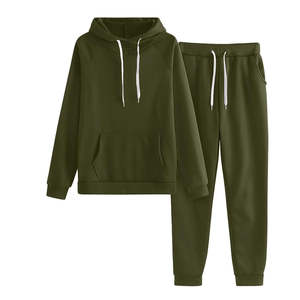 Ensemble de survêtement femme en molleton French Terry avec impression en relief, sweat à capuche court zippé respirant et pantalon de jogging - Product Image 1