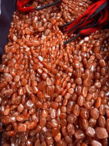Perles de pierre de soleil naturelle orange de qualité supérieure AAA+, certifiées IGI, magnifiques pierres précieuses en vrac pour la fabrication de bijoux - Product Image 2