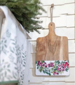 Planche à découper en bois d'acacia bohème, plateau à fromage, fait main, réutilisable, facile à nettoyer, planche à découper de cuisine - Product Image 1