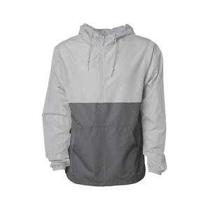 Chaqueta cortavientos de nailon impermeable y de secado rápido con capucha y cuello alto de media cremallera para hombre, ideal para invierno, venta al por mayor. - Product Image 3