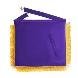 Delantal Masónico de Gran Maestro de Logia Azul, Morado con Emblema Dorado y Corona MAP-0107 - Product Image 3