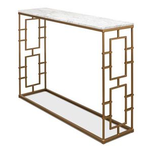 Handcrafted Metal <b>Console</b> <b>Table</b> with Marble Top Modern Design Luxury Living Room Furniture Customizable Easy to Clean - Product Image 4