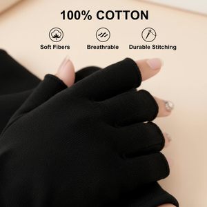 100% Cotton Made Safety <b>Gloves</b> With Reinforce Palm Anti Slip Heavy Duty Cotton Liner Work <b>Gloves</b> In Low MOQ - Product Image 4