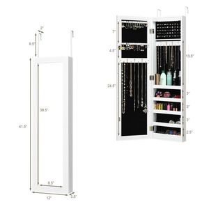 Gabinete de Joyería con Espejo LED para Pared o Puerta con Luz Integrada - Product Image 5