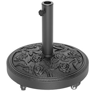 Base per Ombrellone da Esterno in Resina Rinforzata da 46 Libbre con Ruote, Supporto per Pali da 1.3”, 1.5”, 1.9” (Raggio 2m, 3m, 3.5m) - Product Image 1