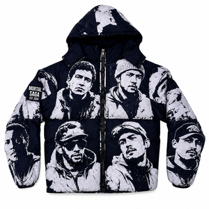 Chaqueta Acolchada con Capucha de Lona Estampada Personalizada, Chaqueta de Invierno con Cierre Frontal, Estilo Urbano, Cálida, con Cierre, OEM, ODM, Venta al Por Mayor - Product Image 3