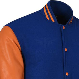 OEM Wholesale Customized Winter Letterman Jacket <b>Buttoned</b> Fashion With High Quality Full Sleeve Letterman Jacket - Product Image 5