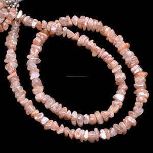 Grapolita de melocotón Natural, forma cruda suave, 16 pulgadas, 2x2 a 7x12mm, hebra de cuentas de piedras preciosas para fabricación de joyas, uso de Material de piedra - Product Image 3