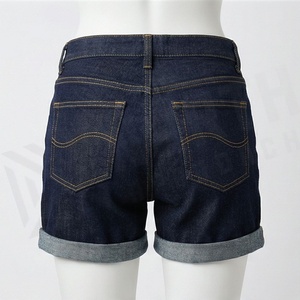 Womens Summer <b>Denim</b> Shorts <b>Stretch</b> Slim Fit Hole Tassel Casual Streetwear Fashionable Apparel Stylish Trendy Outfit Wear - Product Image 2
