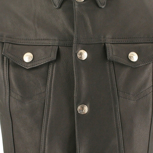 Veste en cuir pour homme de haute qualité, sur mesure, en gros, dernière mode, vêtements en cuir pour moto, vente en ligne. - Product Image 6