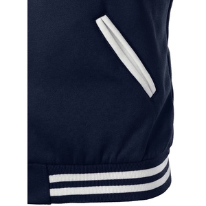 Customizable Winter Streetwear Men's Vintage Style Eco-Friendly Denim Varsity <b>Jacket</b> Regular Fit Baseball Theme <b>Fleece</b> <b>Lining</b> - Product Image 4