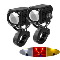 Feux LED TCYATO 12V-85V pour moto, adaptés aux motos sportives et aux voitures, phares clignotants 4 couleurs, niveau IP68