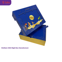 Caja de Joyería Rígida 3D de Lujo para Relojes, Diseño Personalizado Biodegradable con Impresión en Lámina Dorada