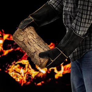 Gants de soudage robustes à manchette longue, résistants à la chaleur, de protection, style gantlet avec boucle de suspension - Product Image 3