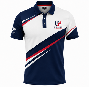 เสื้อโปโลผู้ชายแบบกำหนดเอง แห้งเร็ว ผลิตจากโพลีเอสเตอร์ สำหรับทีมกอล์ฟ  รับสกรีนโลโก้ด้านหน้าและด้านหลัง  ชุดกีฬา  ผู้ผลิต OEM ODM - Product Image 1