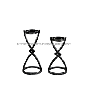แท่นวางเทียนรูปนาฬิกาทรายแบบทำมือ – ดีไซน์หรูหราสีทองสำหรับงานตกแต่ง - Product Image 3