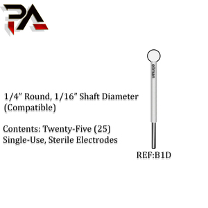 Electrodo de Bucle Redondo B1D Compatible con Ellman Surgitron, Paquete de 25 Unidades |   Puntas de Lazo Electroquirúrgico RF Estériles Desechables, Eje 1/16 - Product Image 1