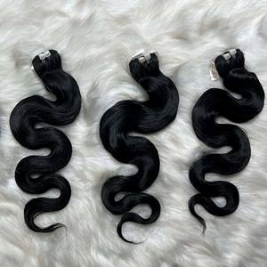 Venta al por mayor de bajo precio de la onda del cuerpo paquetes de cabello humano Remy doble dibujado grueso crudo virgen cuerpo de la onda extensiones de cabello - Product Image 3