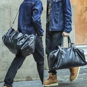 Bolsa de Viaje Deportiva Unisex de Cuero Genuino, Bolsa de Lona Grande de Cuero Crazy Horse, Duradera, de Cuero Real, con Cierre de Cremallera - Product Image 6
