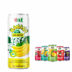 Bebida de jugo de plátano 330ml, sin azúcar, OEM/ODM, Etiqueta Privada, precio de fábrica, fabricante de Vietnam de muestra gratis - Product Image 1