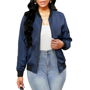 Vestes universitaires en satin pour femmes, très vendues, couleur personnalisée, séchage rapide, légères, avec doublure en nylon, fermeture éclair, veste en satin - Product Image 1