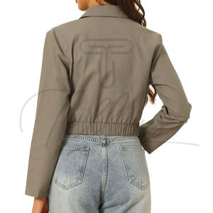 Vestes courtes pour femmes 2024, vente en gros, design personnalisé, haute qualité, sur mesure. - Product Image 3