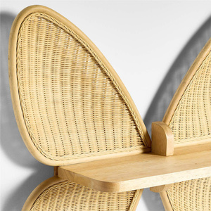Elegant Handwoven Rattan Butterfly <b>Wall</b> Shelf Decorative Floating Shelf Boho Nursery Bedroom Home <b>Wall</b> Decor Kids Room - Product Image 2