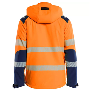 Vestes de travail de sécurité pour hommes, travailleurs de la construction en plein air, haute visibilité, bandes réfléchissantes, doublure en polyester - Product Image 2