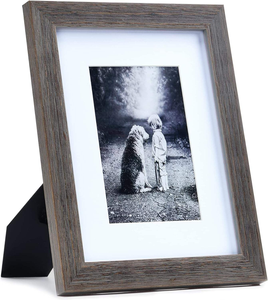 กรอบรูปไม้แบบดิสเทรส ขนาด 8x10 นิ้ว พร้อมแผ่นรอง 5x7 นิ้ว ชุด 6 ชิ้น กรอบไม้เนื้อแข็งสไตล์เรสติก พร้อมกระจก HD แท้ กรอบรูปไม้ - Product Image 2