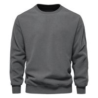 Sweat-shirt à col rond pour homme, surdimensionné, en velours côtelé, imprimé avec des lettres brodées, vêtement décontracté pour l'automne