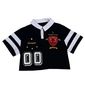 Camisetas Polo Personalizadas, Estilo Urbano, Retro, Jersey de Fútbol, Algodón, Bordado, Serigrafía, Corte Cuadrado, Camiseta Corta, Jersey de Fútbol - Product Image 3