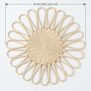 AG Elements Plato Decorativo de Ratán de 18 Pulgadas, Tejido a Mano, Ecológico, para Mesa de Comedor, Bodas y Hogar - Product Image 3
