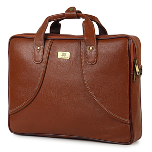 WRIZA Premium Genuine Leather <b>Laptop</b> Bag for Men | 11.5 Inch High Quality Professional Office Messenger Bag Zipper Adjustable - Product Image 1