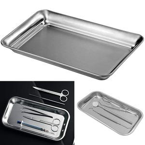 Bandeja de Instrumentos Quirúrgicos Dentales de Acero Inoxidable de Alta Calidad, Solo Bandeja de Laboratorio de Forma Rectangular - Product Image 5