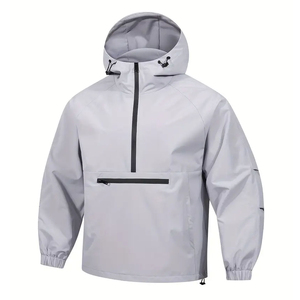 Men's Waterproof Anorak Windbreaker Half-Zip <b>Pullover</b> Hooded <b>Jacket</b> Outdoor Hiking <b>Rain</b> Coat OEM Wholesale - Product Image 6