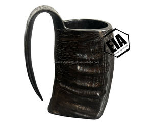 Oddin Unique Viking Style Tallado Cuerno de Búfalo Taza para beber Diseño animal ecológico Pulido para cerveza Agua Cultura vikinga - Product Image 2